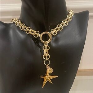 Chanel Gold Pendant Chain Necklace